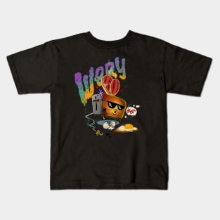 Cheerful little toaster. Hot toaster appliances, character design Kids T-Shirt